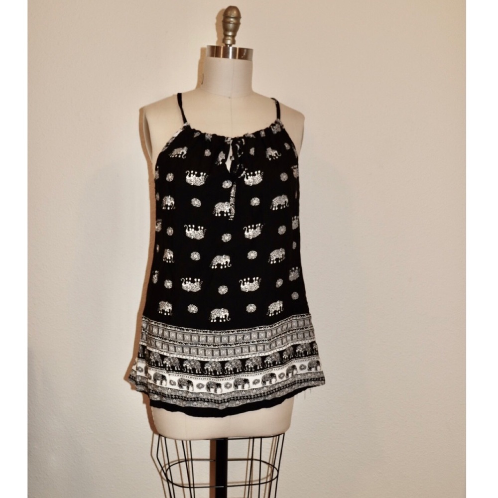 Tank Top w/ Elephant Motif